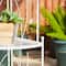 Glitzhome® 4ft. Metal 4-Tiered Corner Shelf Stand